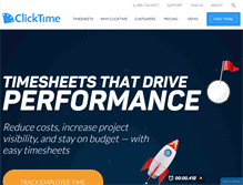 Tablet Screenshot of clicktime.com
